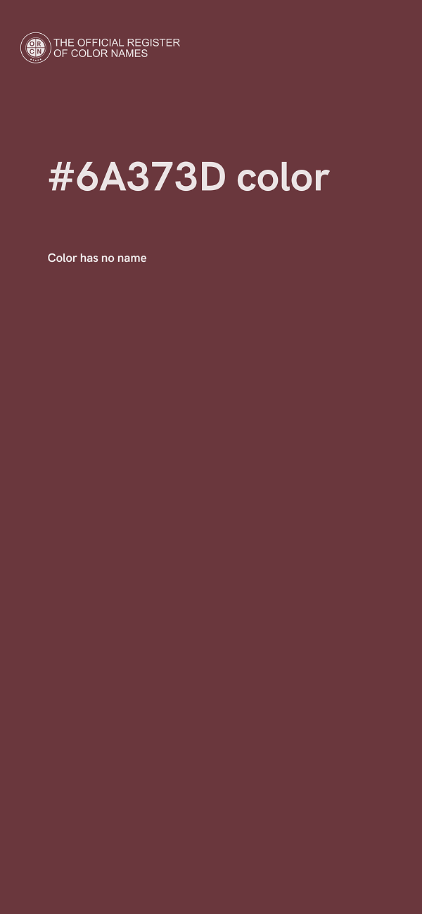 #6A373D color image