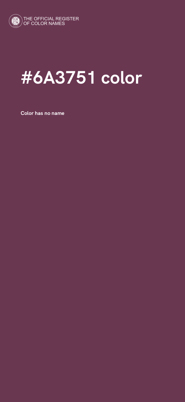 #6A3751 color image