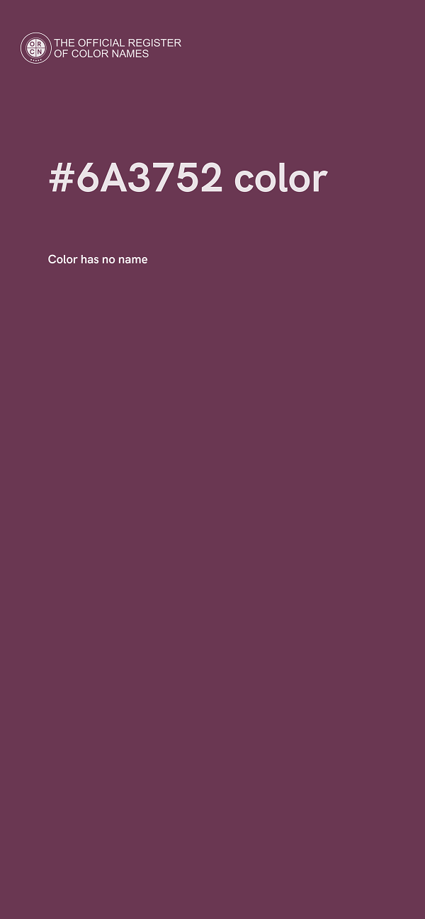 #6A3752 color image