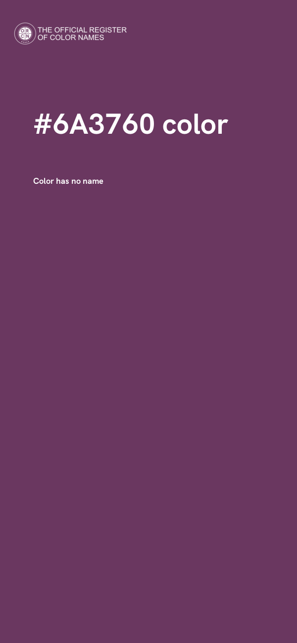 #6A3760 color image