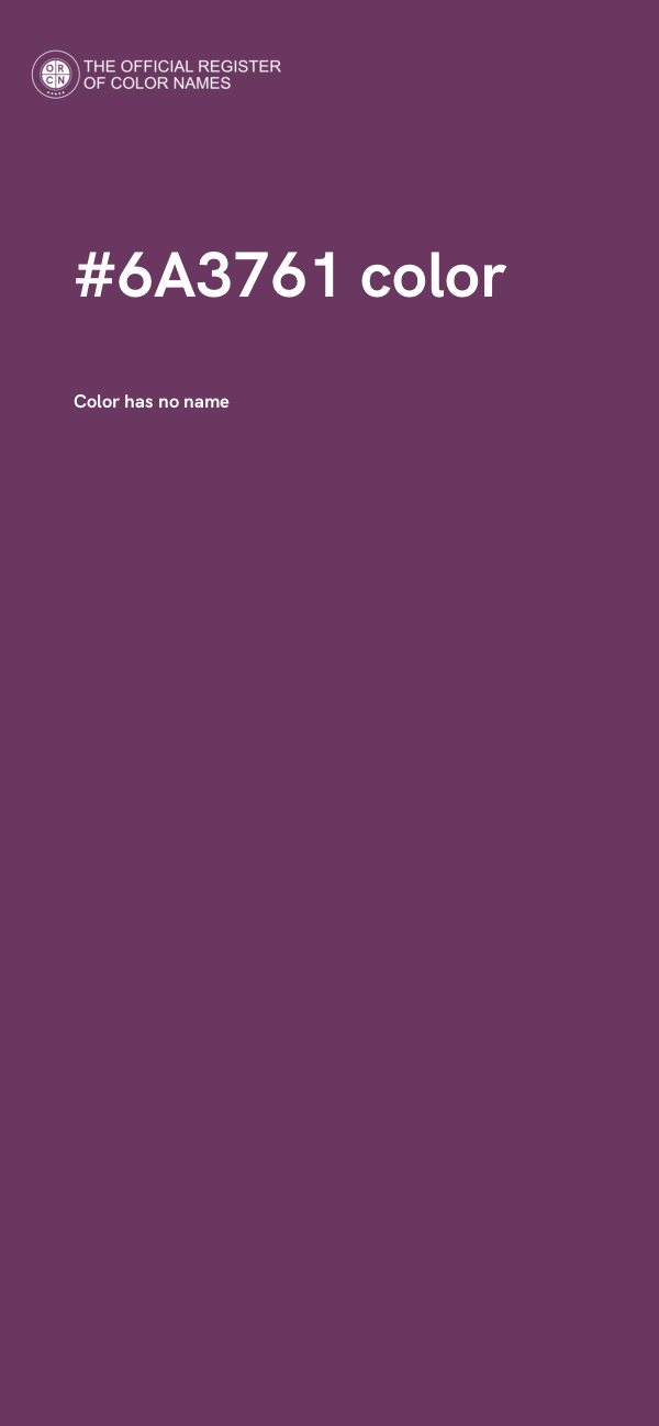 #6A3761 color image