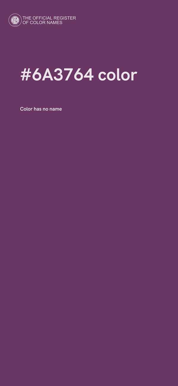 #6A3764 color image