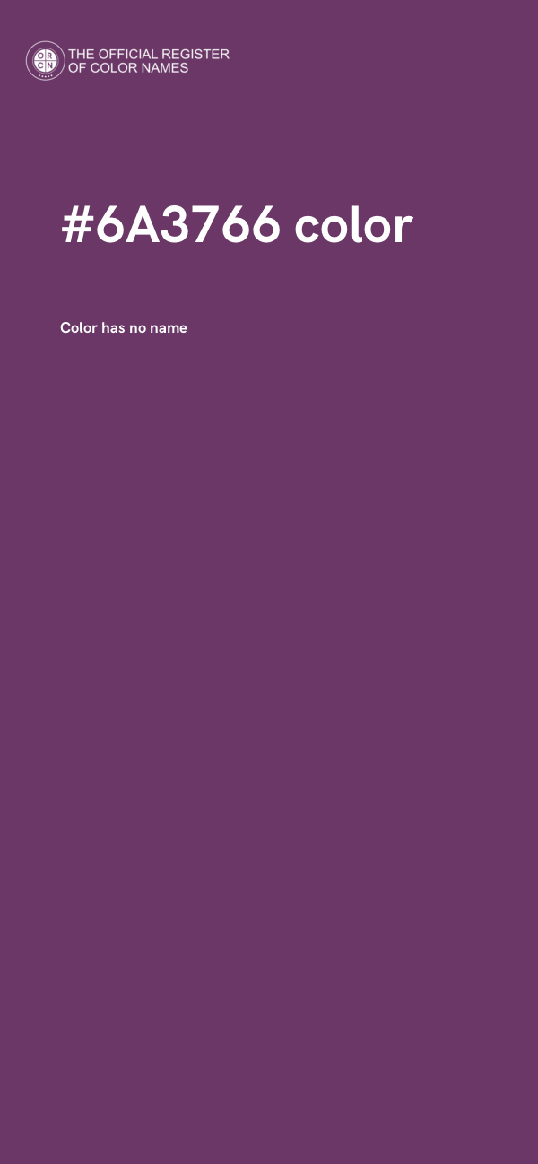 #6A3766 color image