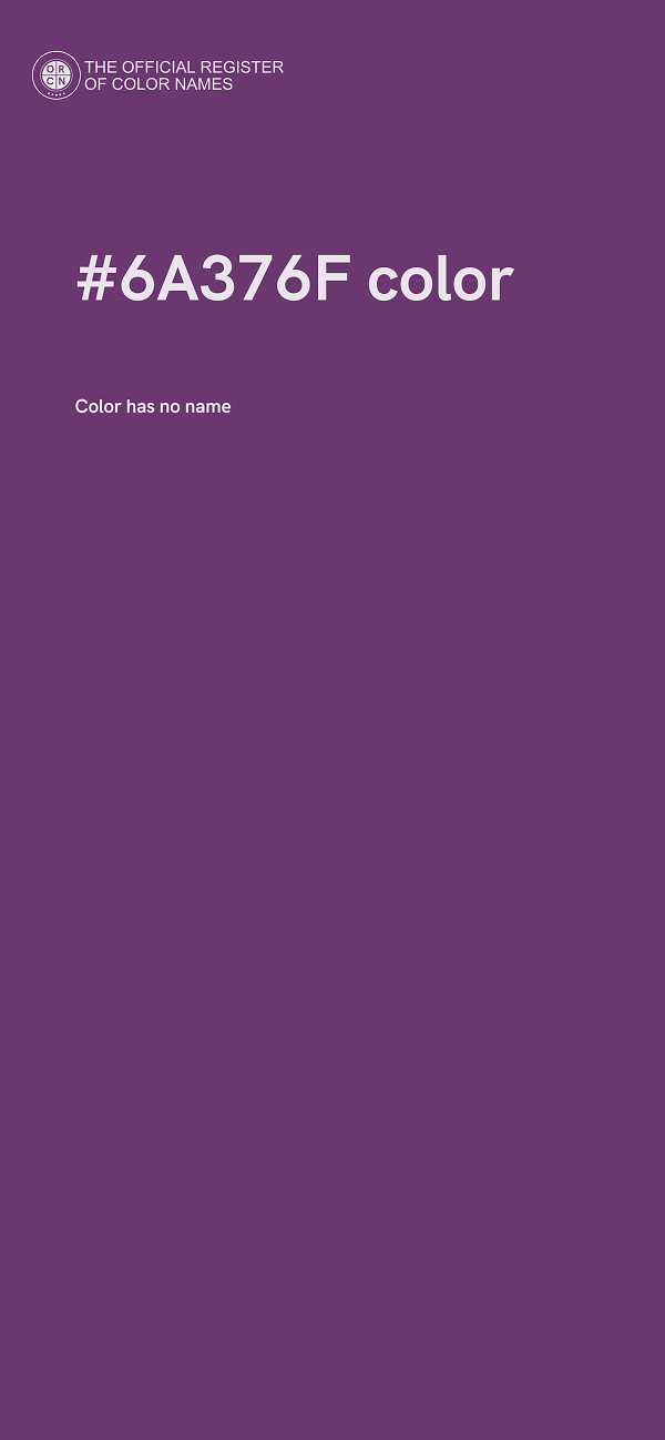 #6A376F color image