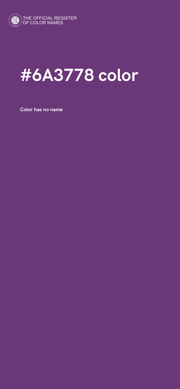 #6A3778 color image