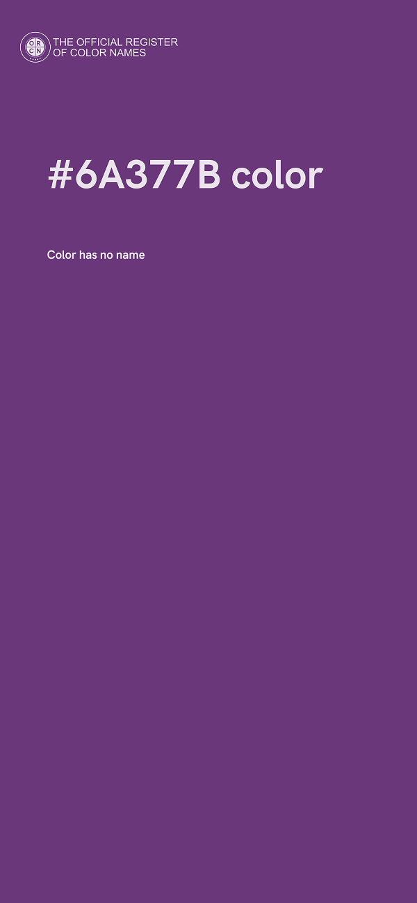 #6A377B color image