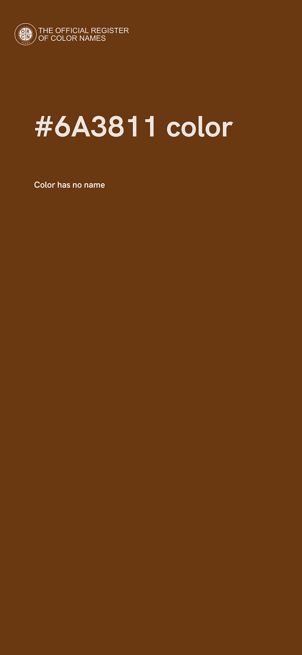 #6A3811 color image
