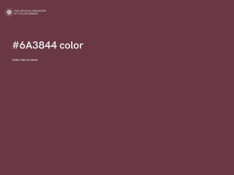 #6A3844 color image