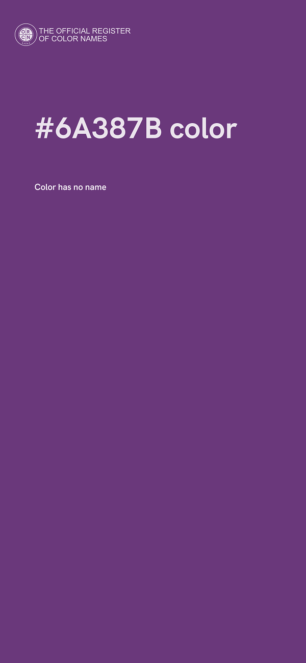#6A387B color image