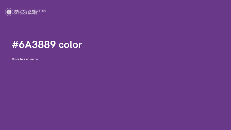 #6A3889 color image