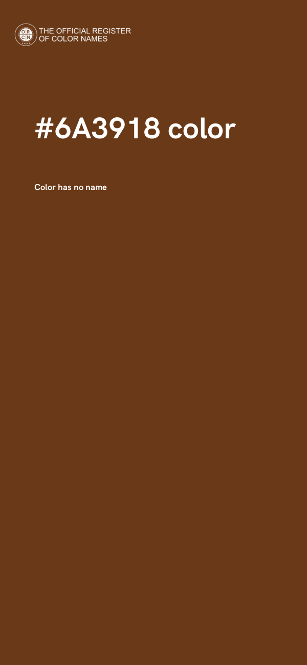 #6A3918 color image