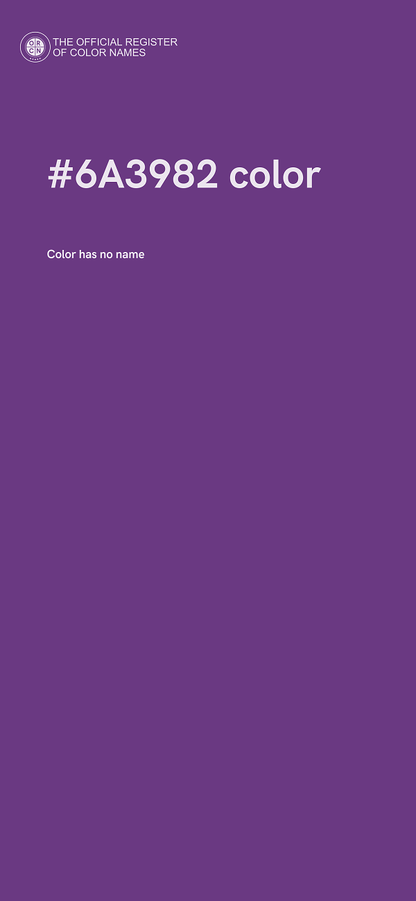 #6A3982 color image