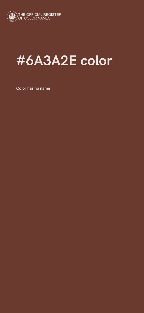 #6A3A2E color image