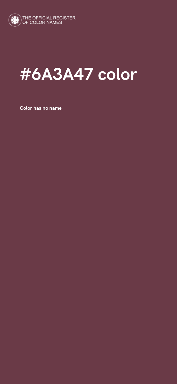 #6A3A47 color image