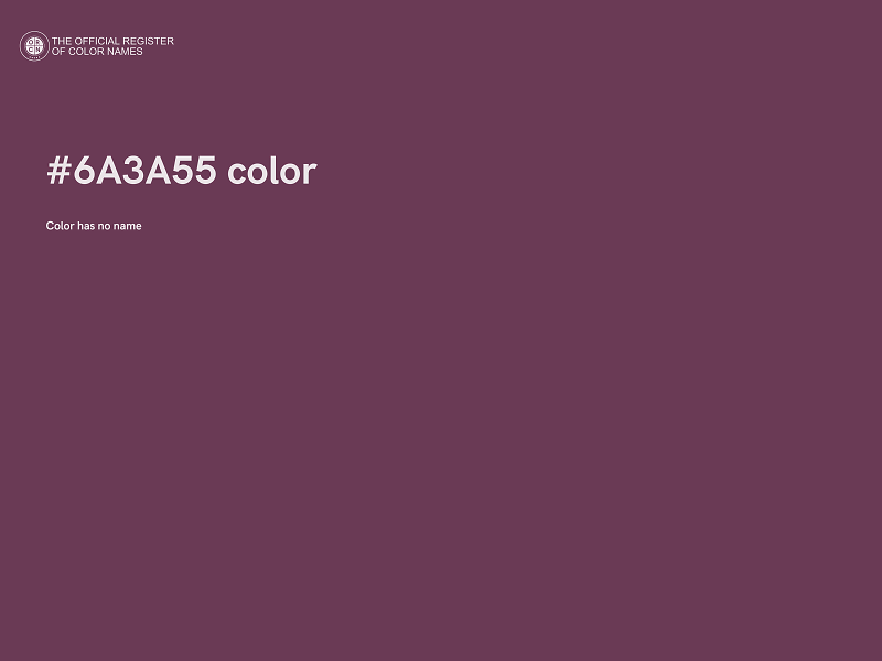 #6A3A55 color image