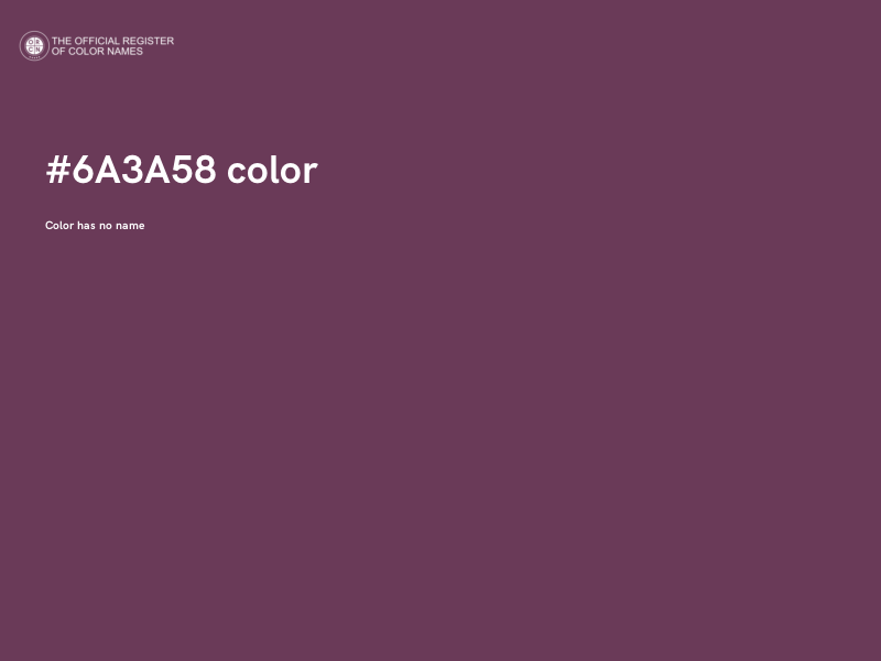 #6A3A58 color image