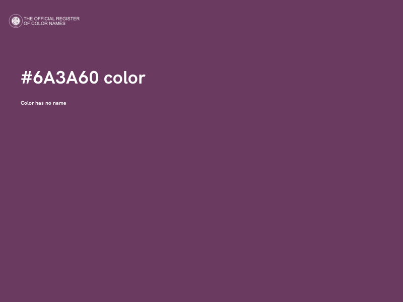 #6A3A60 color image