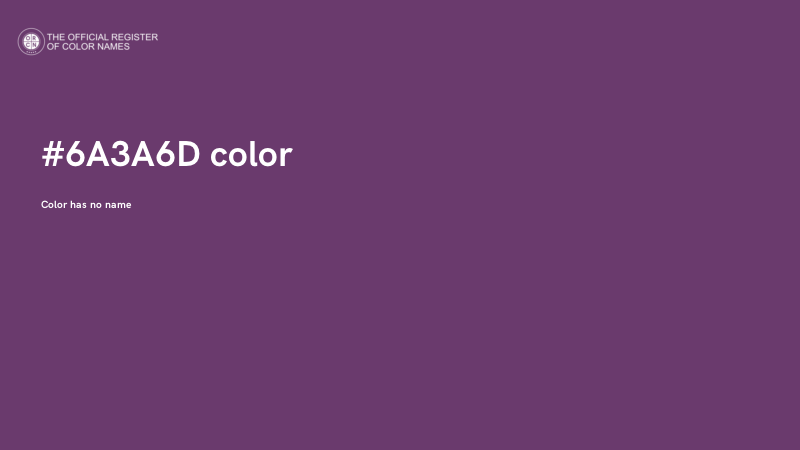 #6A3A6D color image