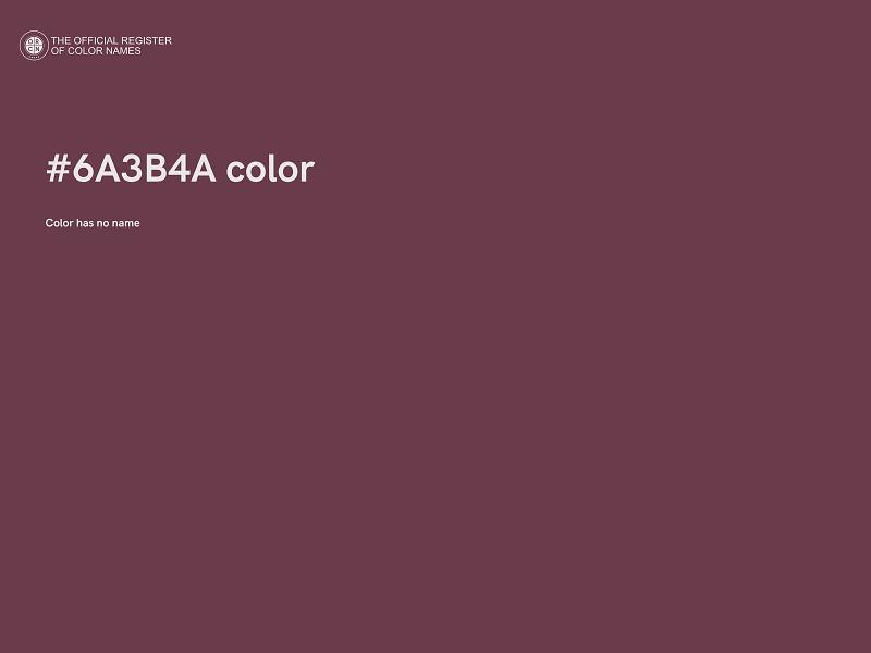 #6A3B4A color image