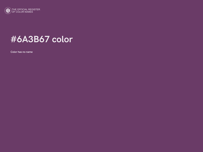 #6A3B67 color image