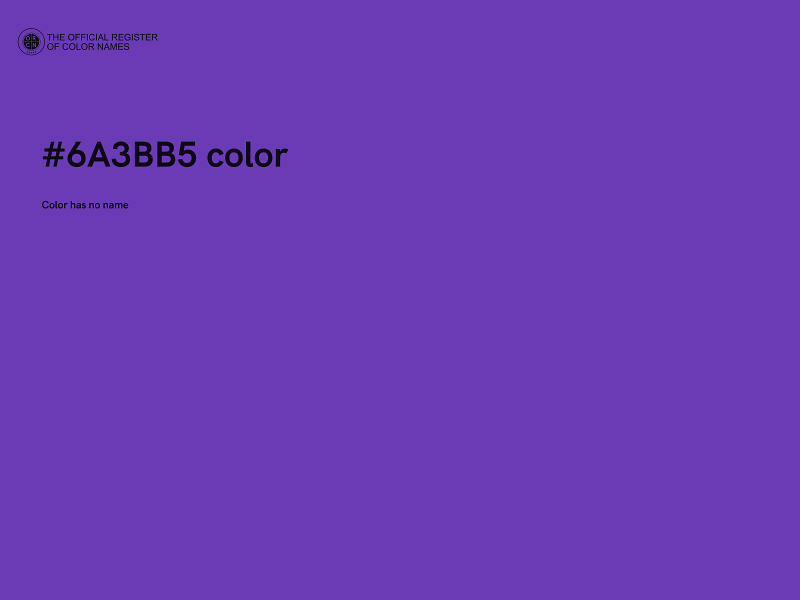 #6A3BB5 color image