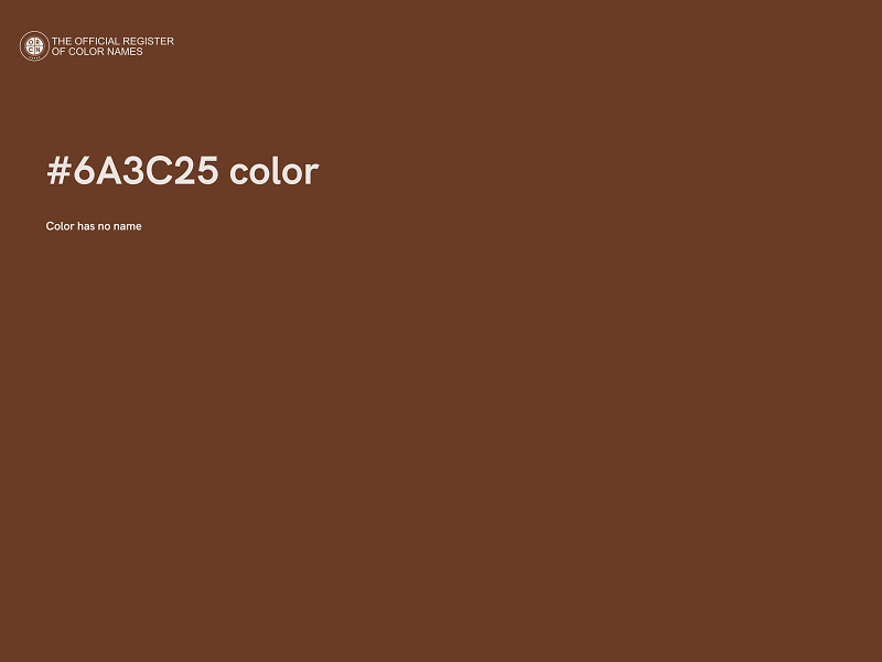 #6A3C25 color image