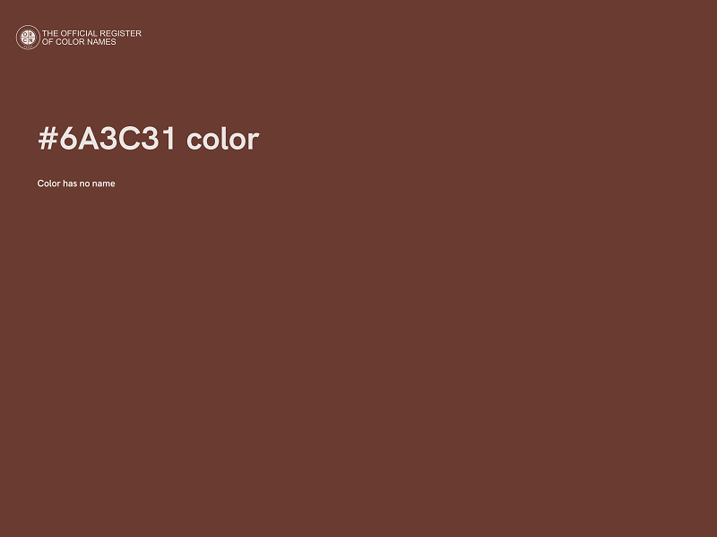 #6A3C31 color image