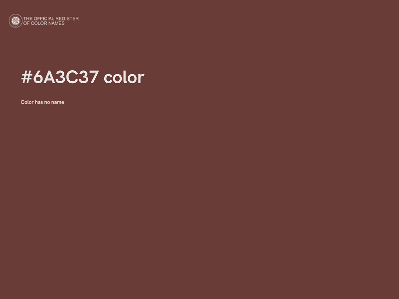 #6A3C37 color image