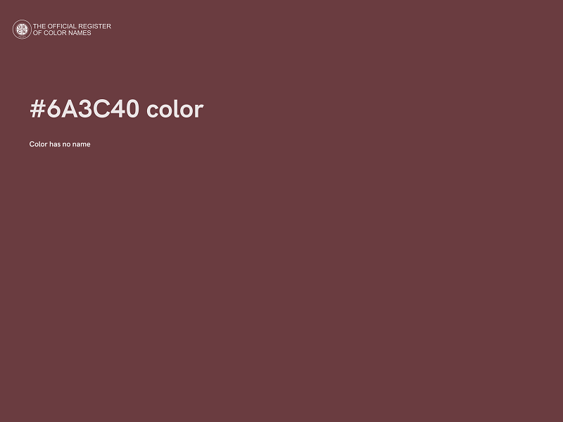 #6A3C40 color image