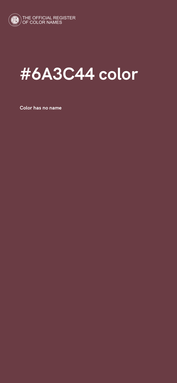 #6A3C44 color image