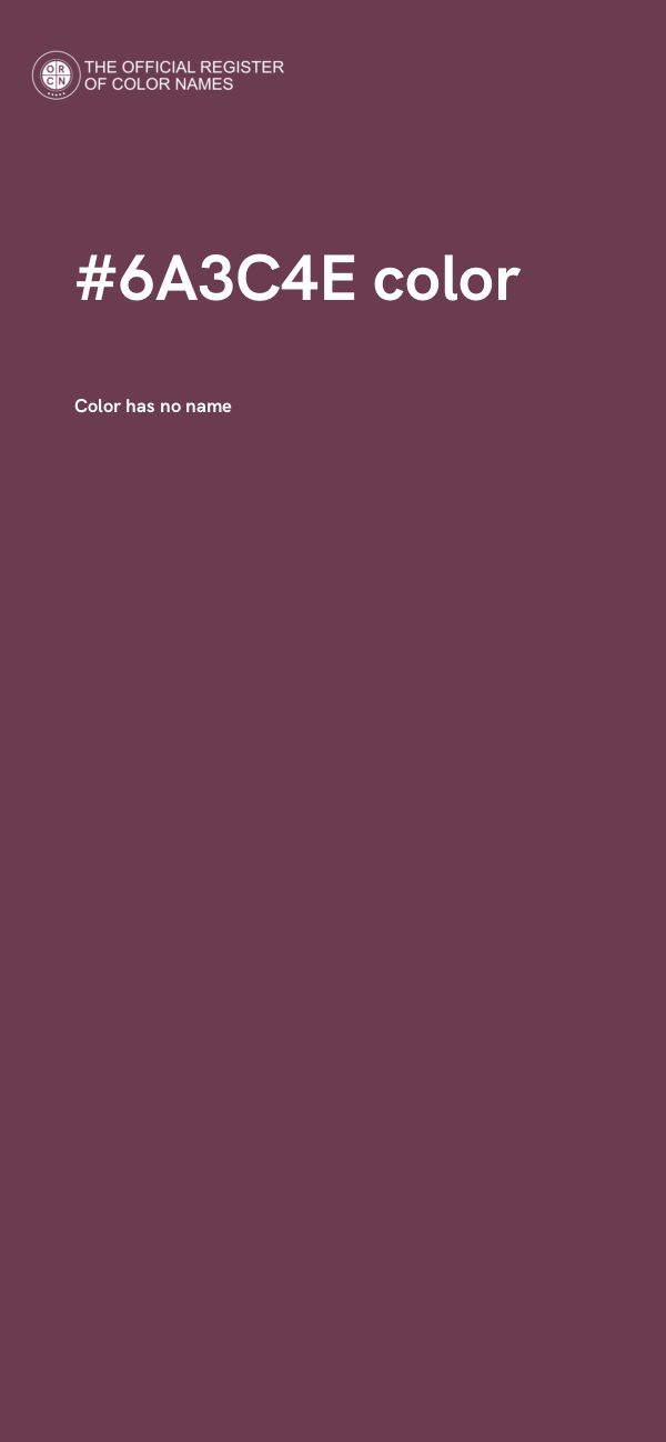 #6A3C4E color image