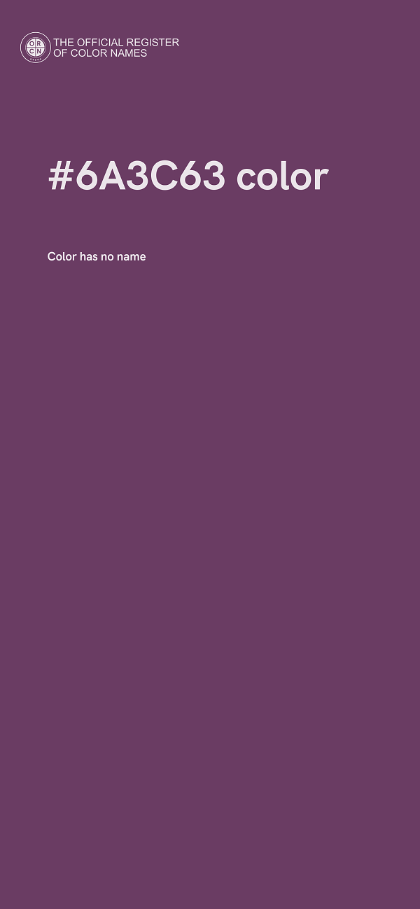 #6A3C63 color image