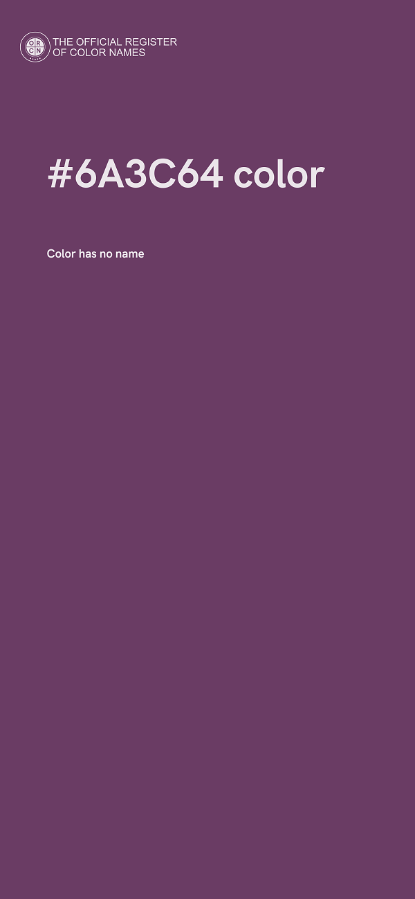 #6A3C64 color image
