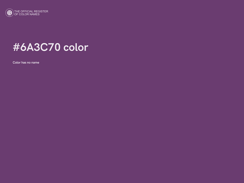 #6A3C70 color image