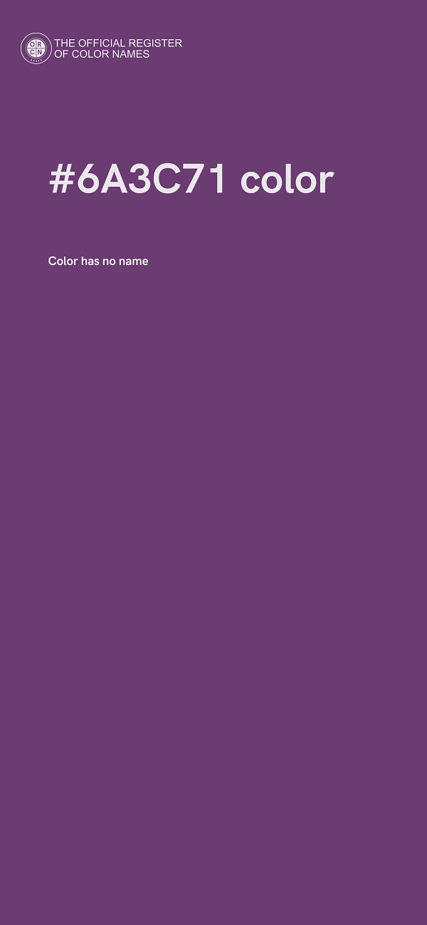 #6A3C71 color image
