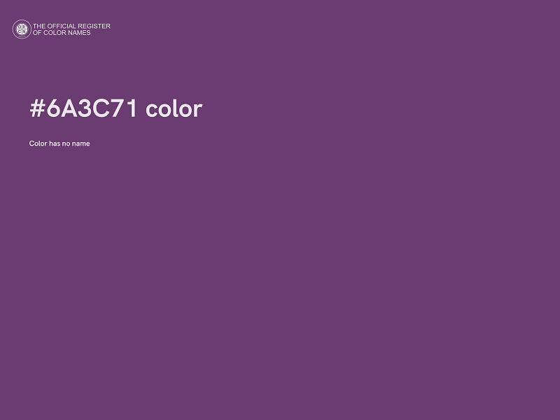 #6A3C71 color image
