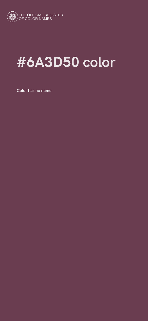 #6A3D50 color image