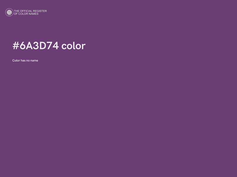 #6A3D74 color image