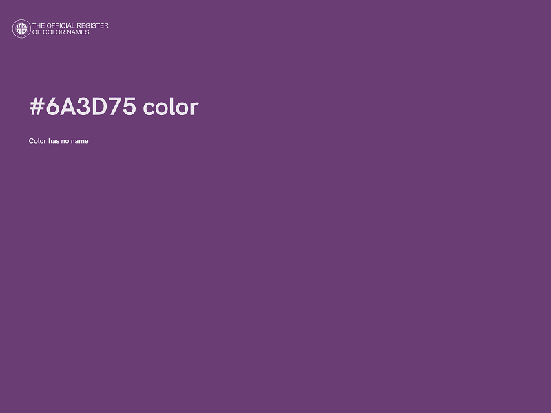 #6A3D75 color image