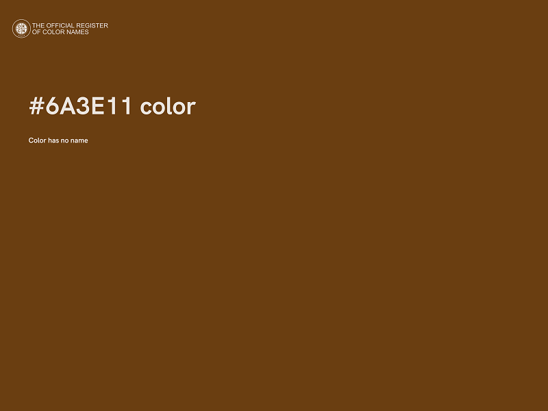 #6A3E11 color image