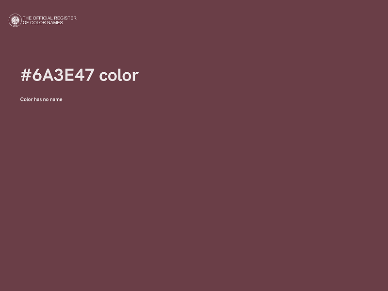 #6A3E47 color image