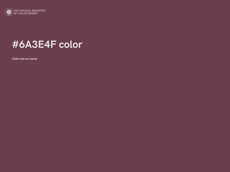 #6A3E4F color image