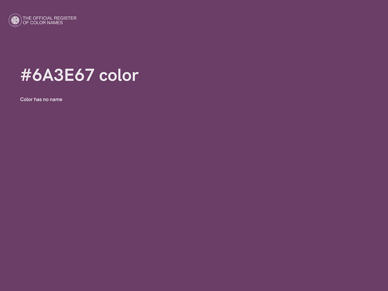 #6A3E67 color image