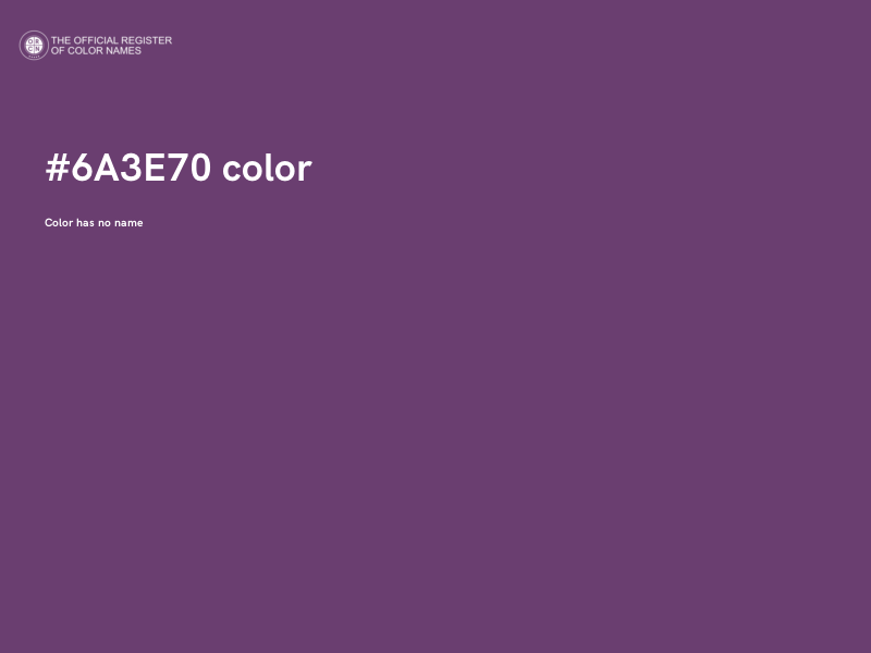 #6A3E70 color image