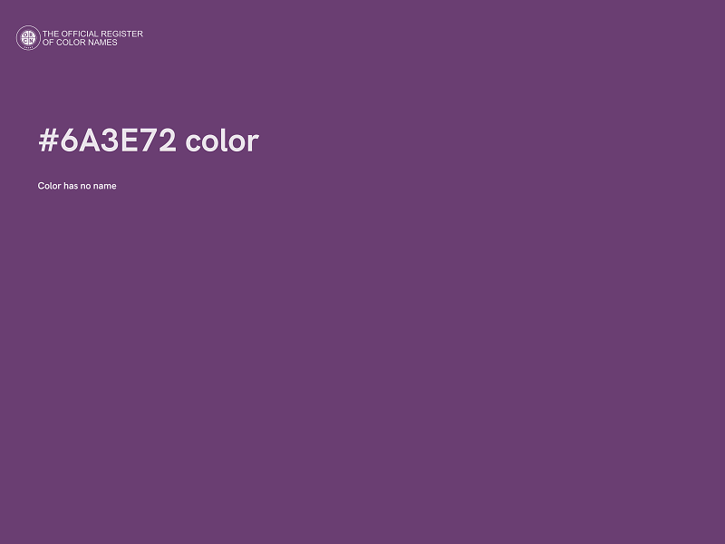 #6A3E72 color image