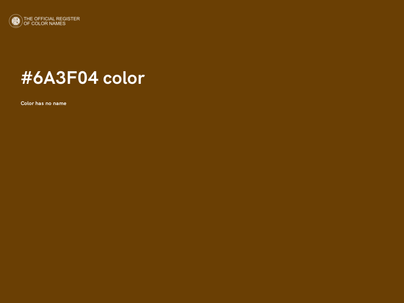 #6A3F04 color image