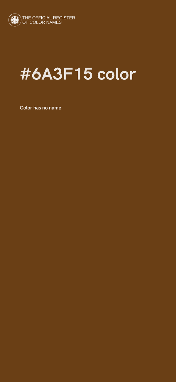 #6A3F15 color image