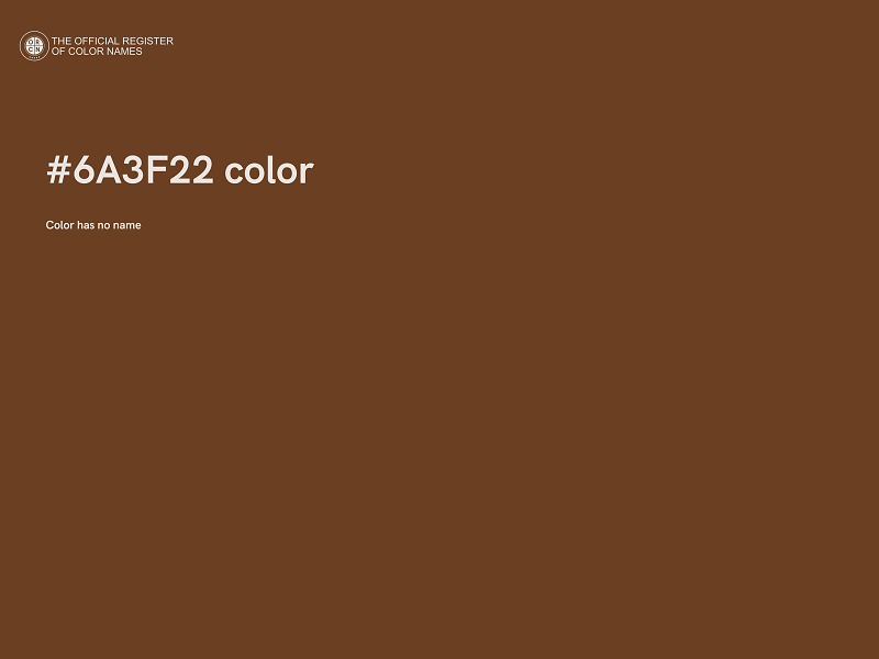 #6A3F22 color image