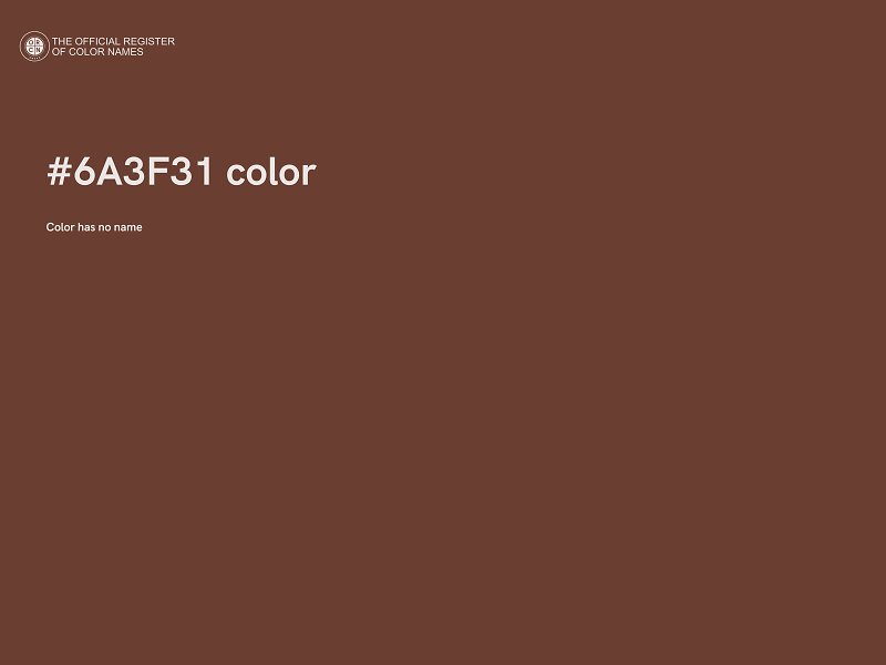 #6A3F31 color image