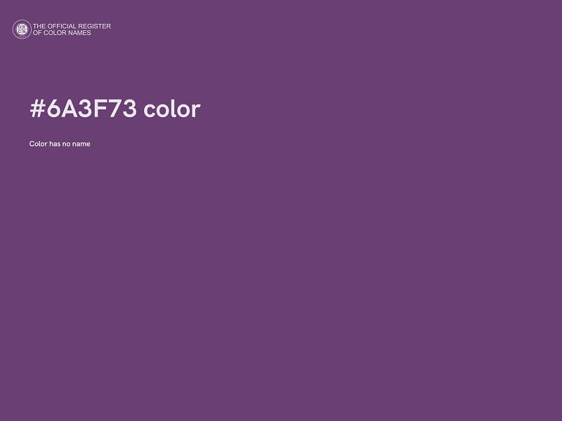 #6A3F73 color image